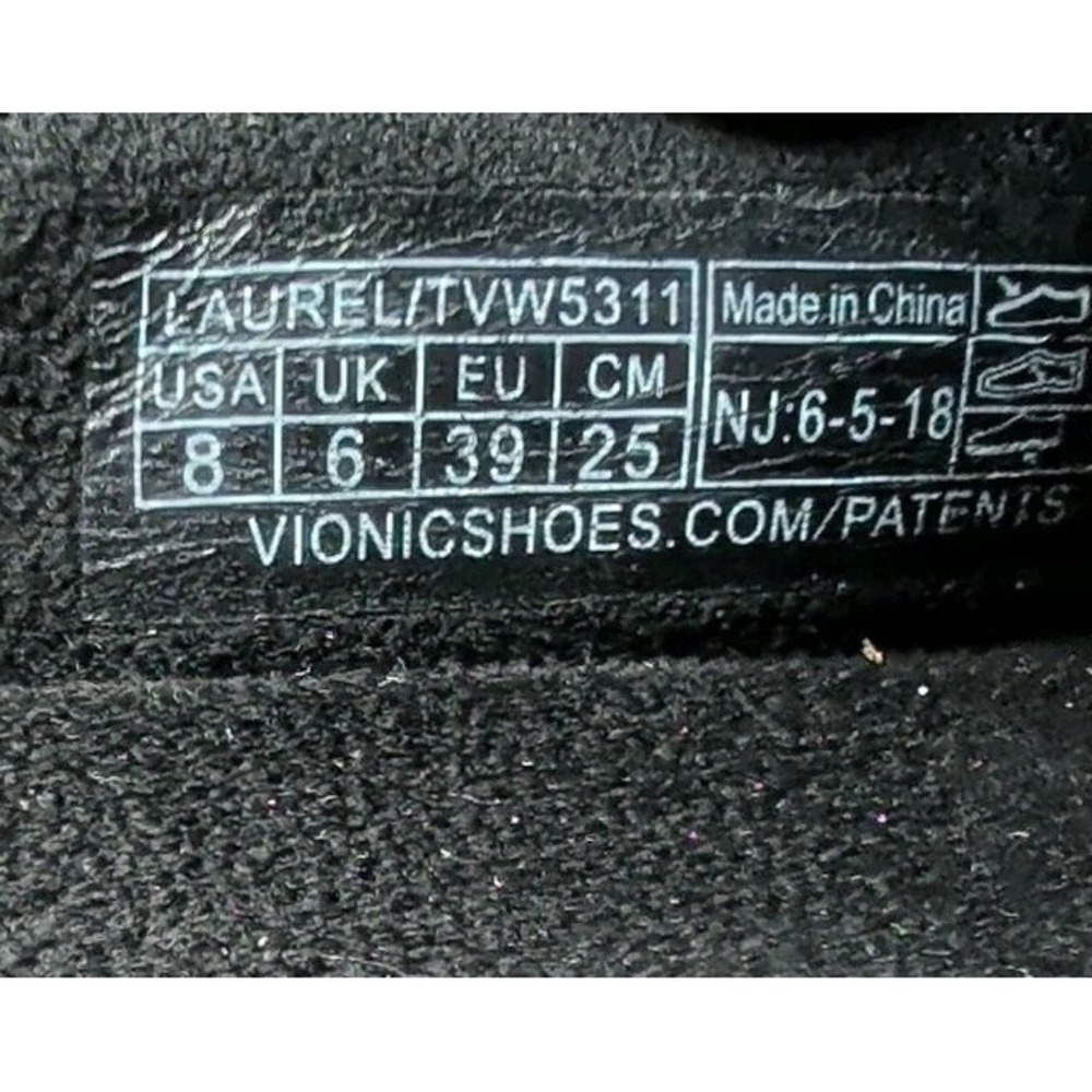 Vionic Laurel Shoes Women's Size 8 M Black Suede Slip-On Comfort Mules - Picture 8 of 13